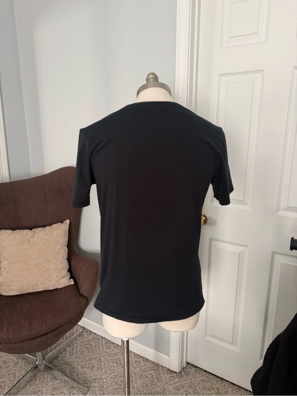 Jordan Black Men's Graphic Short Sleeve Tee with Monochrome Portrait